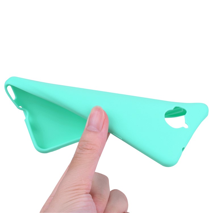 Matte Anti-scratch TPU Phone Casing Cover for Huawei Y5 (2017) / Y6 (2017) - Cyan-7
