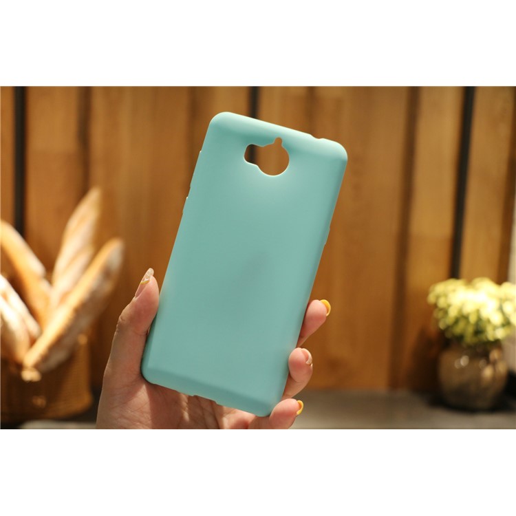 Matte Anti-scratch TPU Phone Casing Cover for Huawei Y5 (2017) / Y6 (2017) - Cyan-8