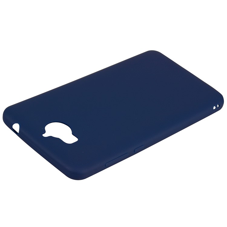 Matte Anti-scratch TPU Phone Protection Case for Huawei Y5 (2017) / Y6 (2017) - Dark Blue-4