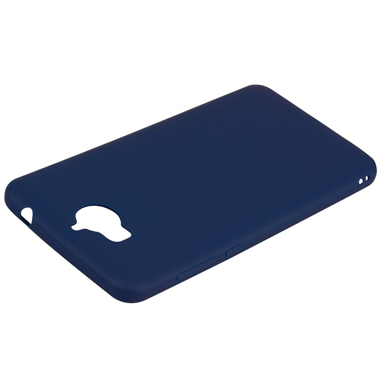 Matte Anti-scratch TPU Protección Telefónica Para Huawei Y5 (2017) / Y6 (2017) - Azul Oscuro