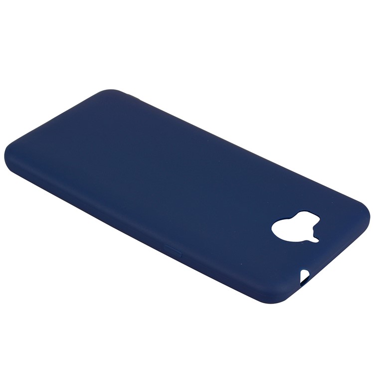 Matte Anti-scratch TPU Phone Protection Case for Huawei Y5 (2017) / Y6 (2017) - Dark Blue-5