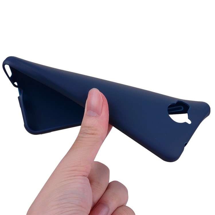 Matte Anti-scratch TPU Phone Protection Case for Huawei Y5 (2017) / Y6 (2017) - Dark Blue-7