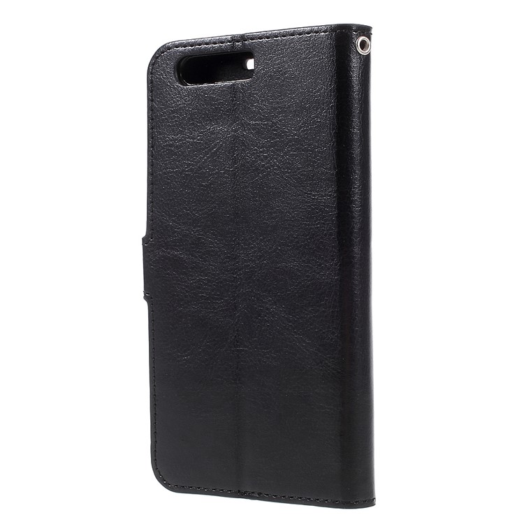 Crazy Horse Wallet Leather Phone Case Stand for Huawei Honor 9 - Black-2