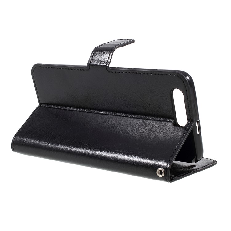 Crazy Horse Wallet Leather Phone Case Stand for Huawei Honor 9 - Black-5