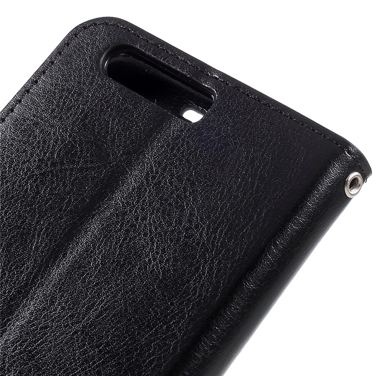 Crazy Horse Wallet Leather Phone Case Stand for Huawei Honor 9 - Black-8