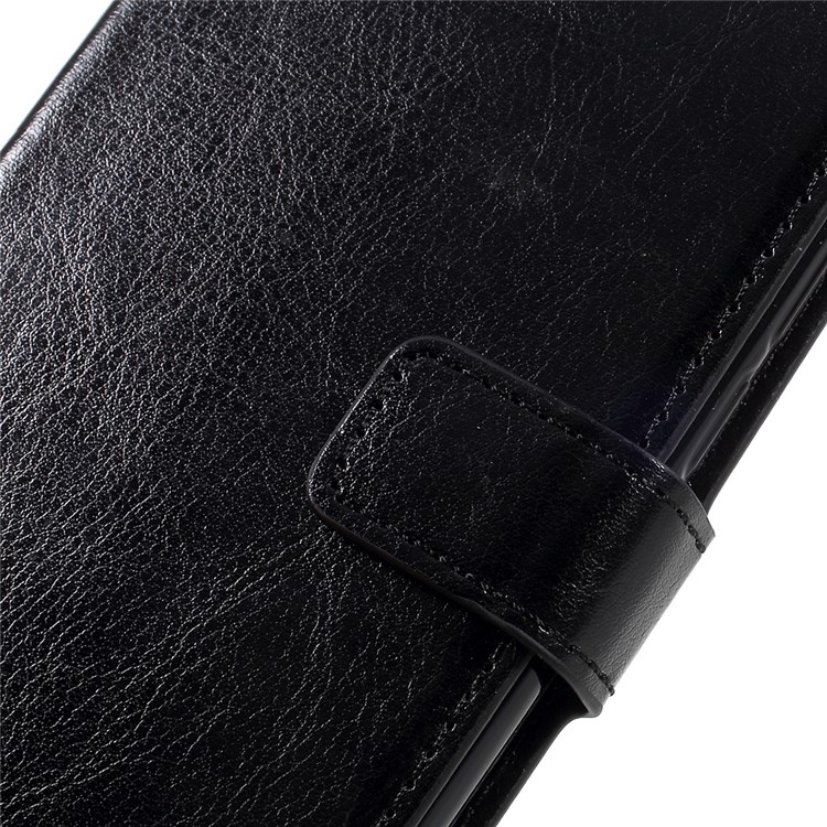 Crazy Horse Wallet Leather Phone Case Stand for Huawei Honor 9 - Black-9