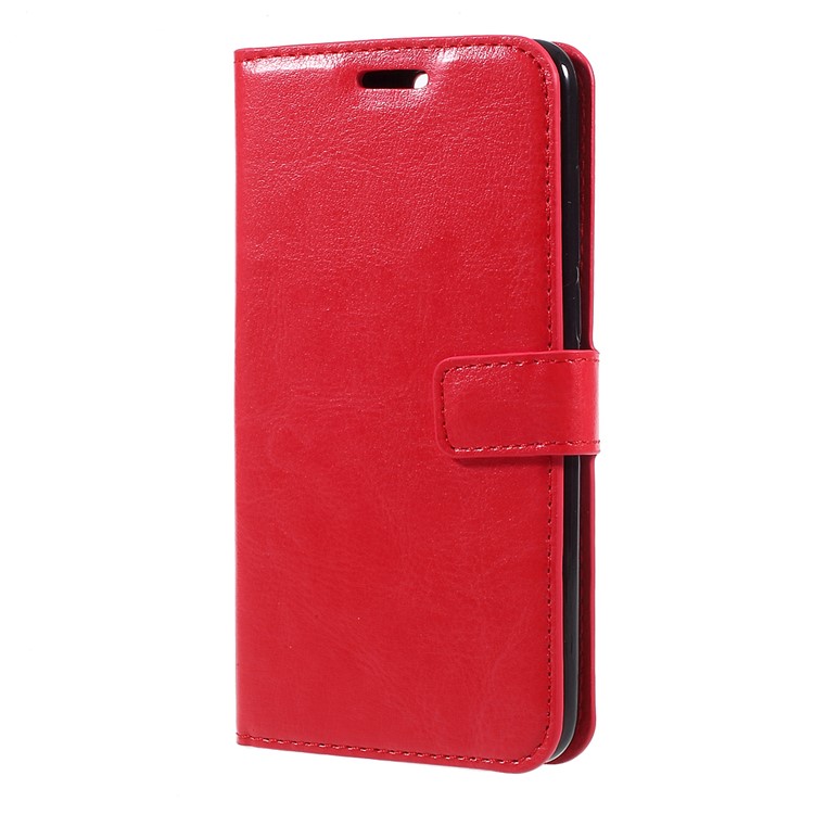 Crazy Horse Wallet Leather Flip Stand Mobile Phone Shell for Huawei Honor 9 - Red-2