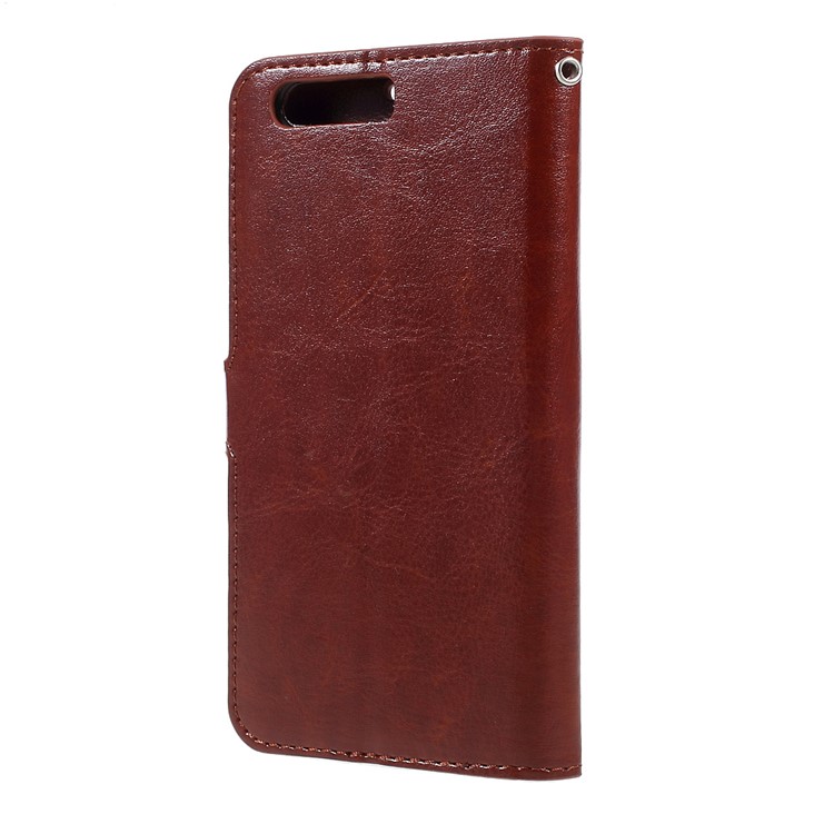 Crazy Horse PU Leather Stand Cover Shell with Card Slots for Huawei Honor 9 - Brown-3