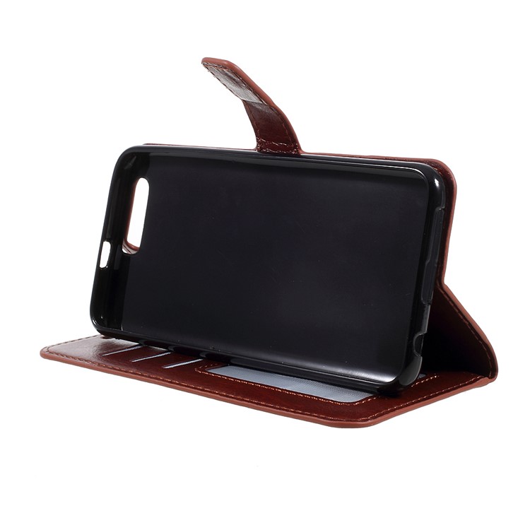 Crazy Horse PU Leather Stand Cover Shell with Card Slots for Huawei Honor 9 - Brown-4
