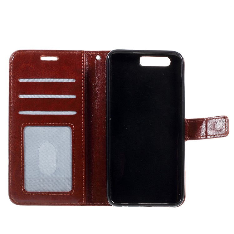 Crazy Horse PU Leather Stand Cover Shell with Card Slots for Huawei Honor 9 - Brown-6