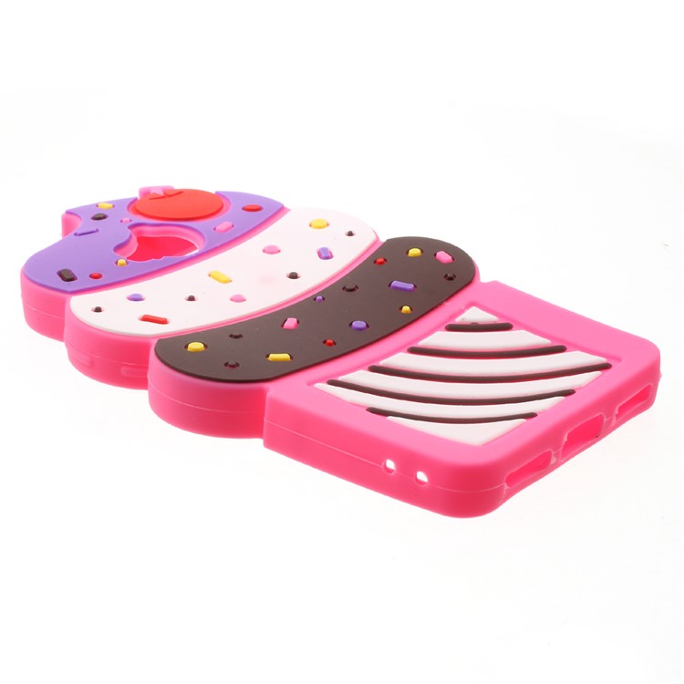 3D Cherry Ice Cream Silicone Back Case for Huawei Y5 (2017) - Rose-3