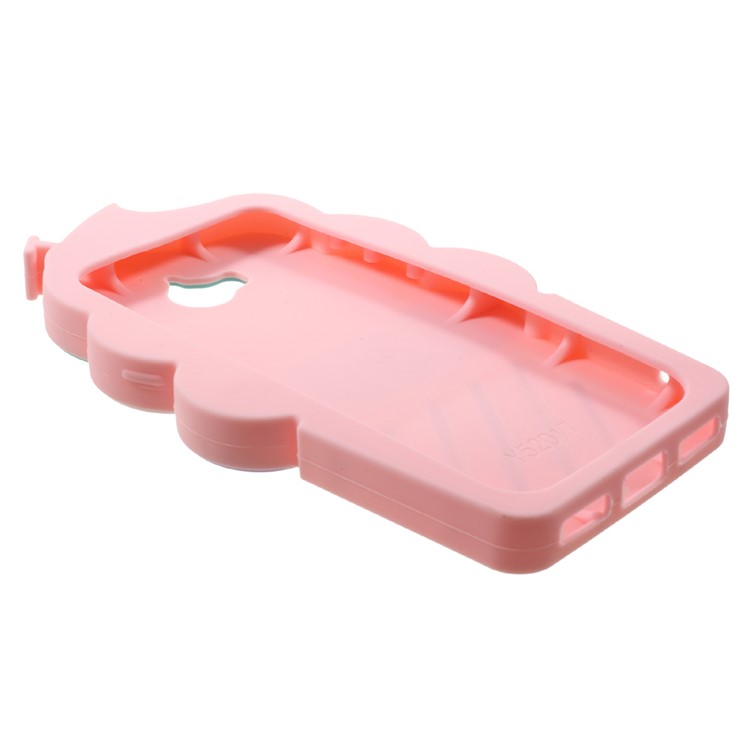 3D Cherry Ice Cream Soft Silicone Back Phone Shell for Huawei Y5 (2017) - Pink-4