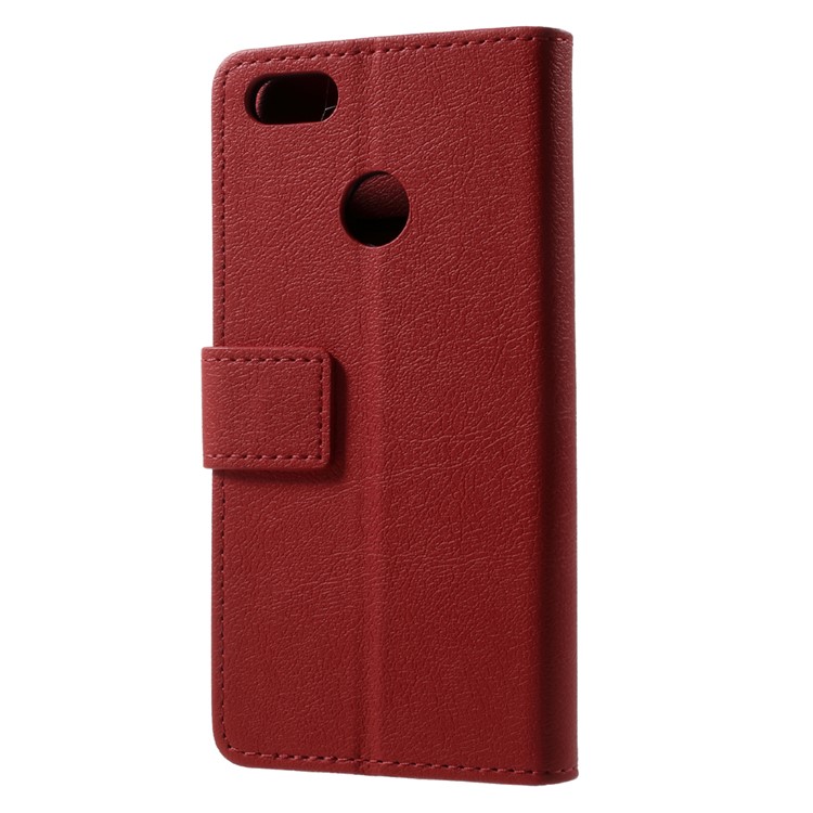 PU Leather Wallet Stand Shell for Huawei Enjoy 7 / Y6 Pro (2017) - Red-2