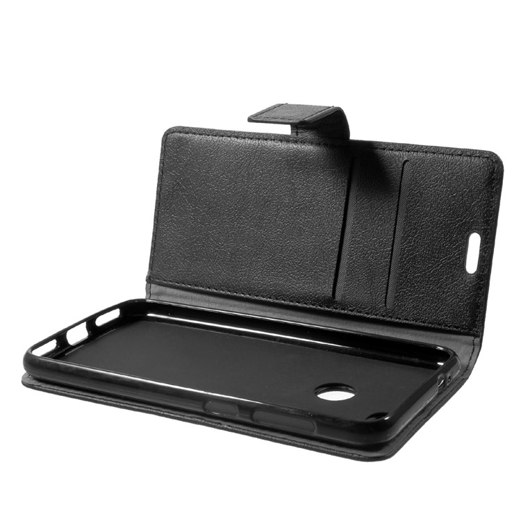 PU Leather Wallet Stand Case for Huawei P9 lite mini / Enjoy 7 / Y6 Pro (2017) - Black-6