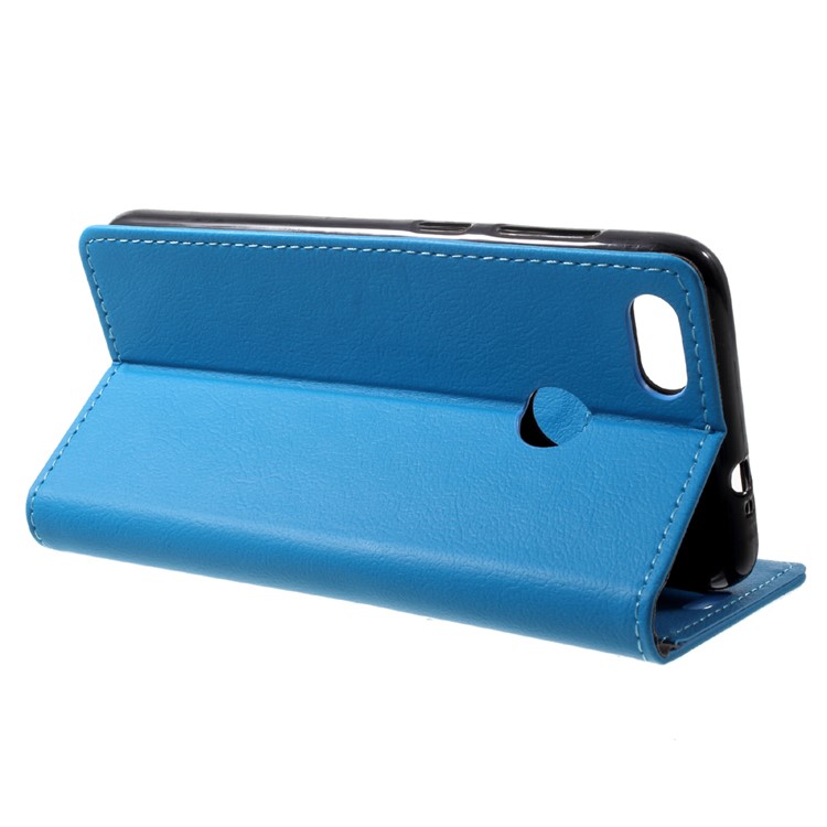 PU Leather Wallet Stand Casing Shell for Huawei P9 lite mini / Enjoy 7 / Y6 Pro (2017) - Blue-4