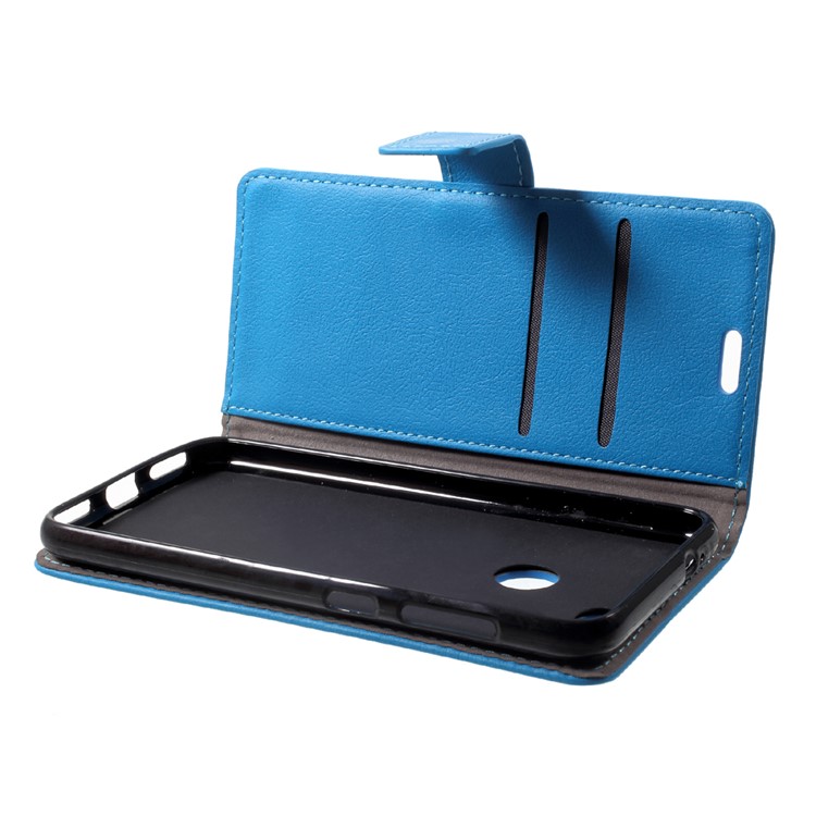 PU Leather Wallet Stand Casing Shell for Huawei P9 lite mini / Enjoy 7 / Y6 Pro (2017) - Blue-5
