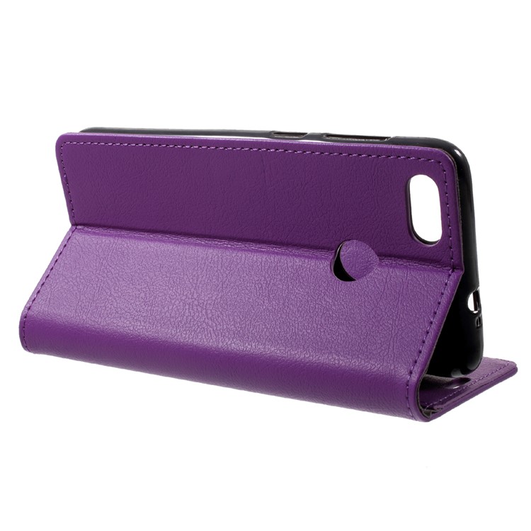 PU Leather Wallet Stand Phone Cover for Huawei P9 lite mini / Enjoy 7 / Y6 Pro (2017) - Purple-4