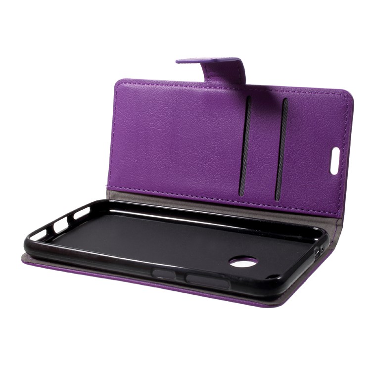 PU Leather Wallet Stand Phone Cover for Huawei P9 lite mini / Enjoy 7 / Y6 Pro (2017) - Purple-5
