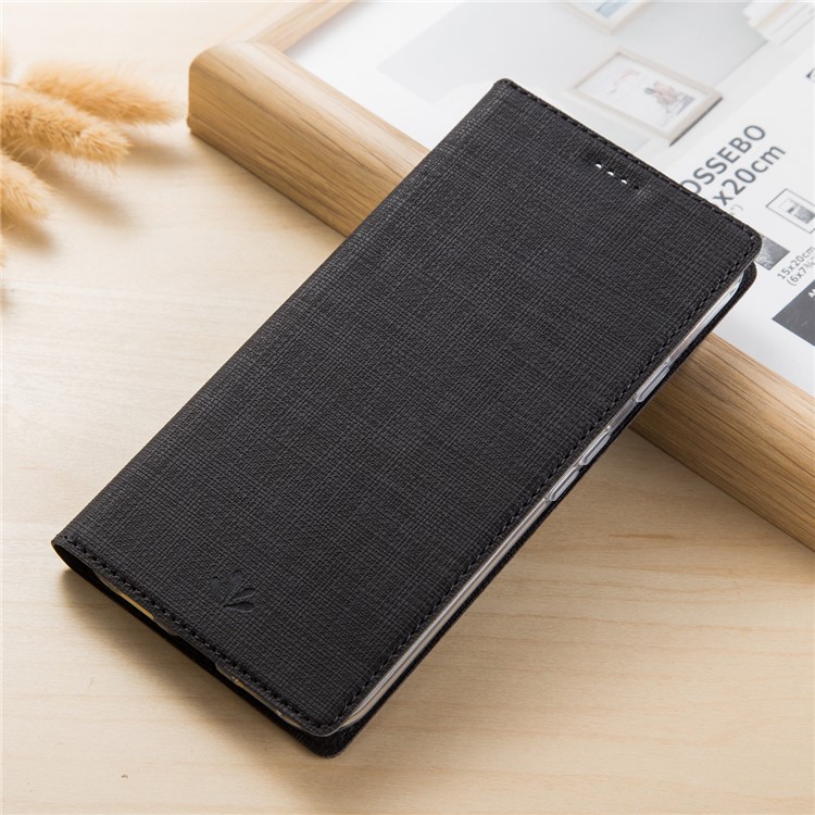 VILI DMX Style Cross Texture Card Holder Leather Case Cover for Huawei Honor 6A/Honor 5C pro - Black-1