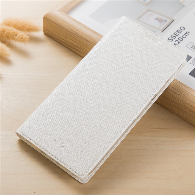 VILI DMX Style Cross Texture Card Slot Leather Case Cover for Huawei Honor 6A/Honor 5C pro - White-1