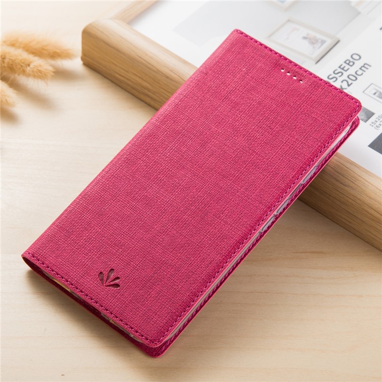 VILI DMX Style Cross Texture Card Holder Leather Cover for Huawei Honor 6A/Honor 5C pro - Rose-1