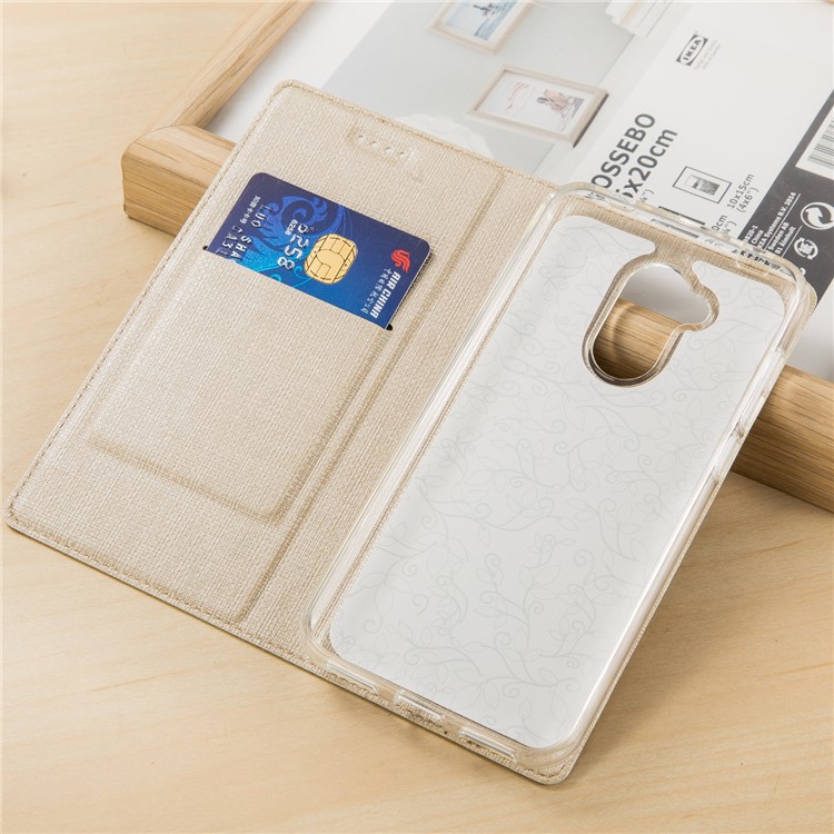 VILI DMX Style Cross Texture Card Holder Leather Shell for Huawei Honor 6A/Honor 5C pro - Beige-3