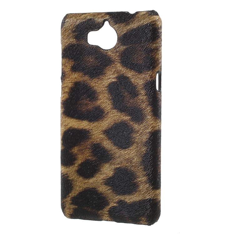 PU Leather Coated PC Back Phone Casing for Huawei Y5 (2017) / Y6 (2017) - Leopard Texture-2