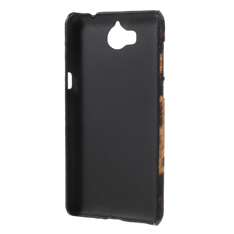 PU Leather Coated PC Back Phone Casing for Huawei Y5 (2017) / Y6 (2017) - Leopard Texture-3