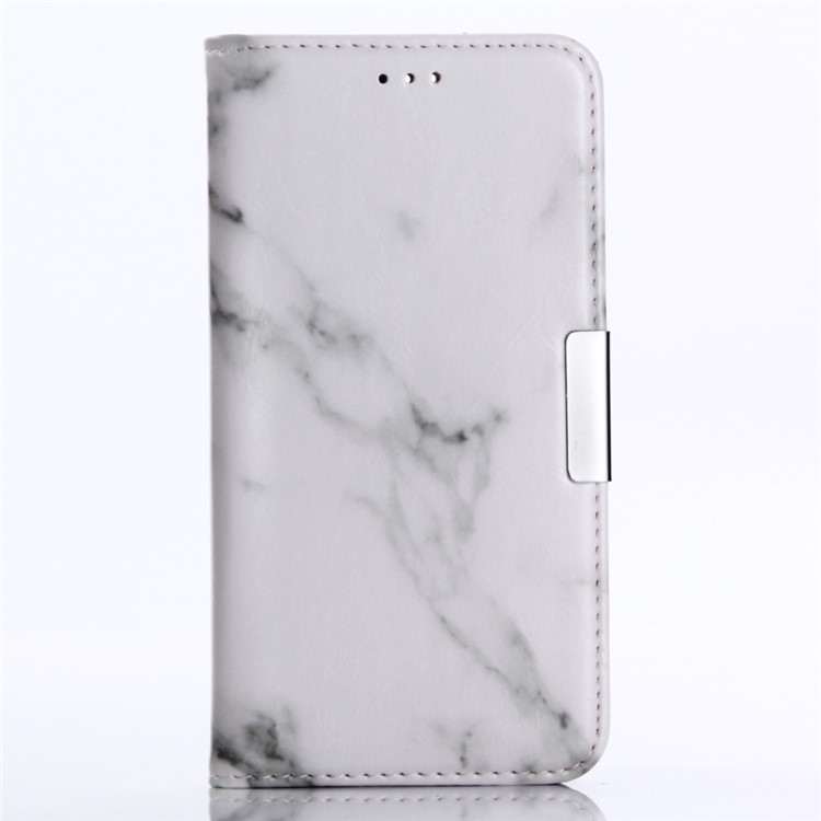 Marble Grain Wallet Leather Stand Cover Shell with Card Slots for Huawei Honor 9 - White-1