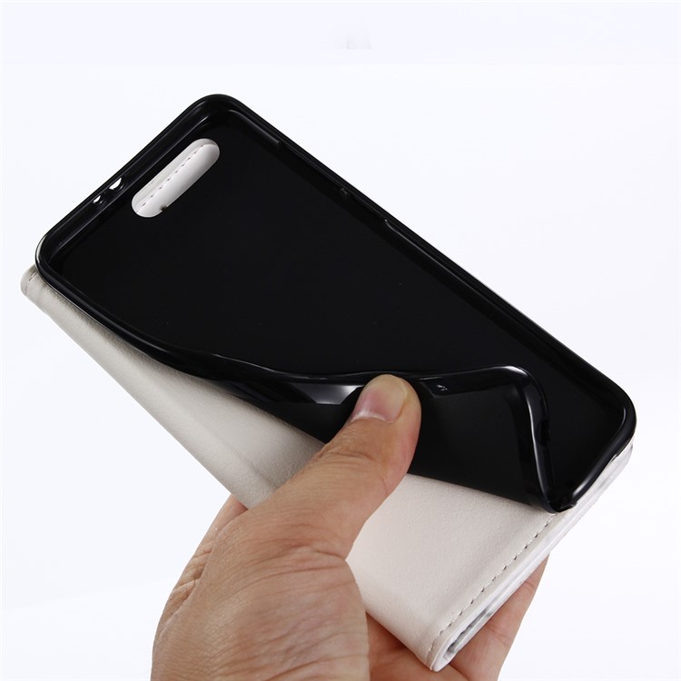 Marble Grain Wallet Leather Stand Cover Shell with Card Slots for Huawei Honor 9 - White-9