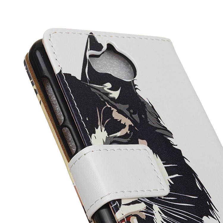 Pattern Printing Wallet PU Leather Flip Mobile Protective Shell with Card Slots for Huawei Y5 (2017) / Y6 (2017) - Fierce Tiger-3
