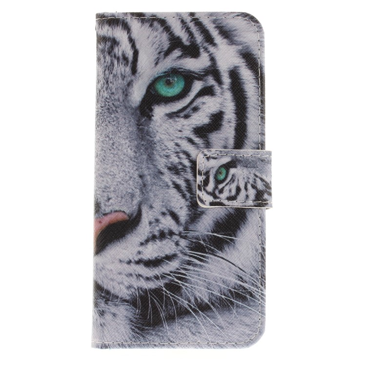 Printing Pattern Flip Leather Case Accessory with Card Holders for Huawei Honor 9 - Tiger Pattern-2