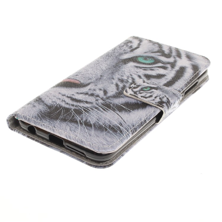 Printing Pattern Flip Leather Case Accessory with Card Holders for Huawei Honor 9 - Tiger Pattern-4