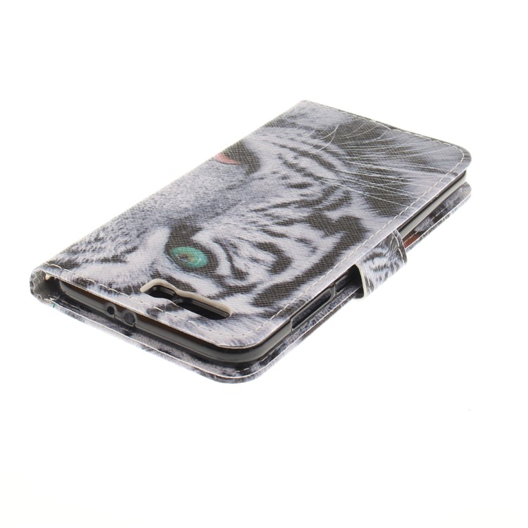 Printing Pattern Flip Leather Case Accessory with Card Holders for Huawei Honor 9 - Tiger Pattern-5