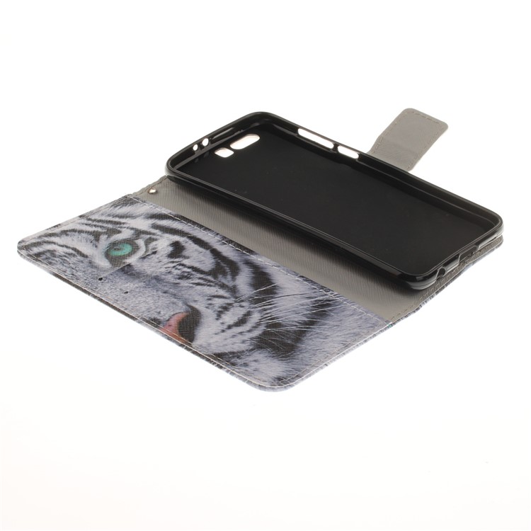 Printing Pattern Flip Leather Case Accessory with Card Holders for Huawei Honor 9 - Tiger Pattern-8