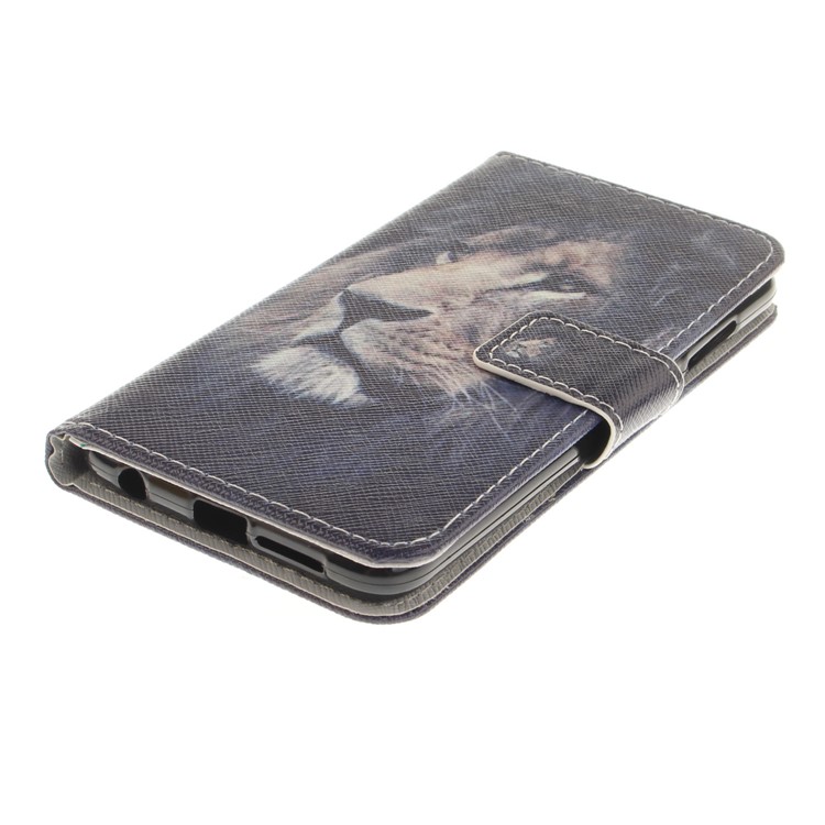 Printing Pattern Folio Leather Phone Casing for Huawei Honor 9 - Lion Pattern-4