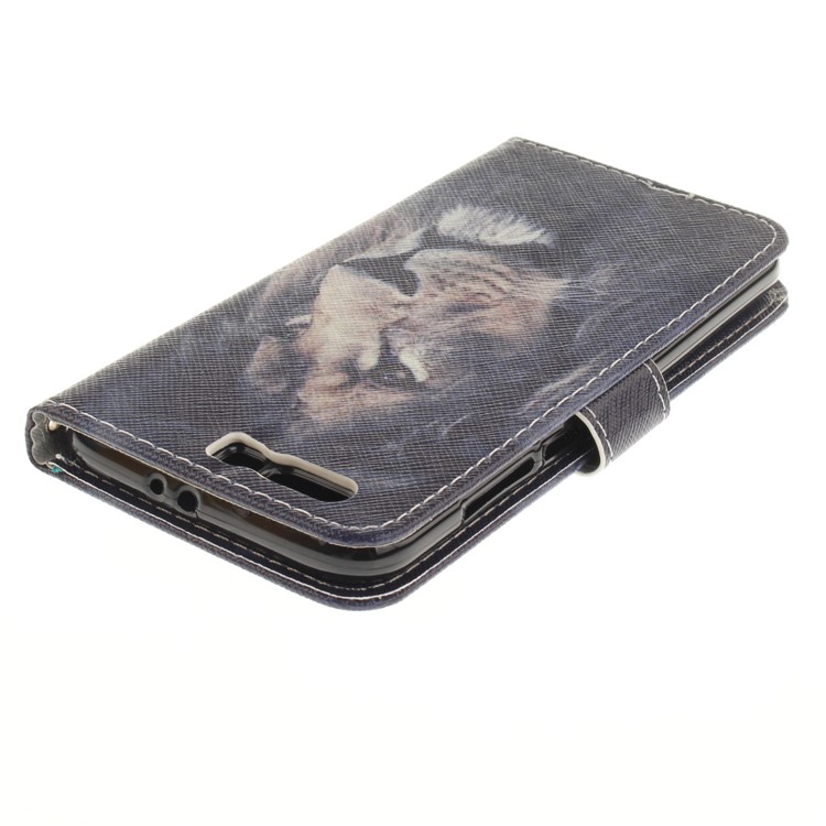 Printing Pattern Folio Leather Phone Casing for Huawei Honor 9 - Lion Pattern-5