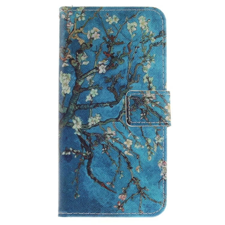 Printing Pattern PU Flip Leather Mobile Phone Case Cover for Huawei Honor 9 - Tree with Flowers-2