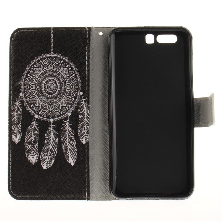Printing Pattern Folio PU Leather Cell Phone Cover for Huawei Honor 9 - Tribal Dreamcatcher-10