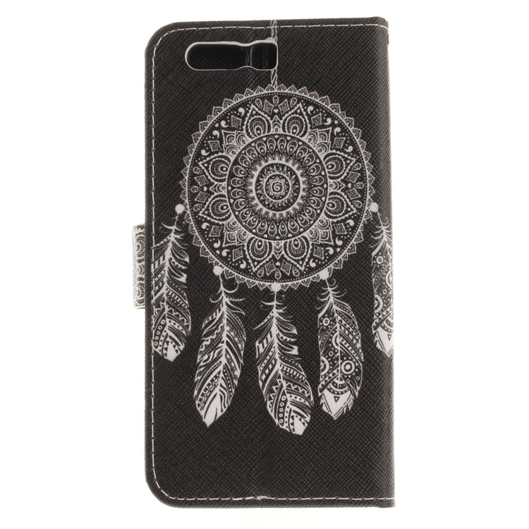Printing Pattern Folio PU Leather Cell Phone Cover for Huawei Honor 9 - Tribal Dreamcatcher-3