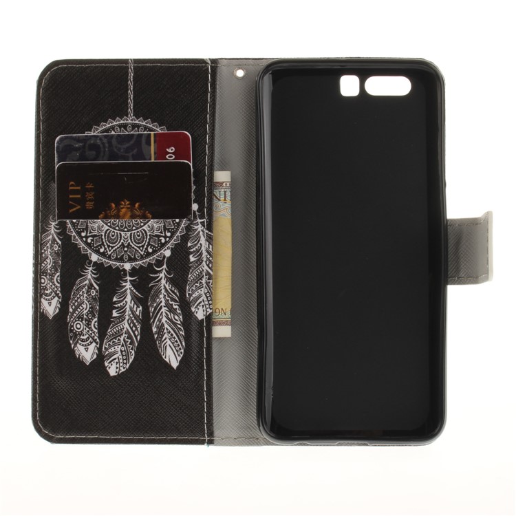 Printing Pattern Folio PU Leather Cell Phone Cover for Huawei Honor 9 - Tribal Dreamcatcher-9