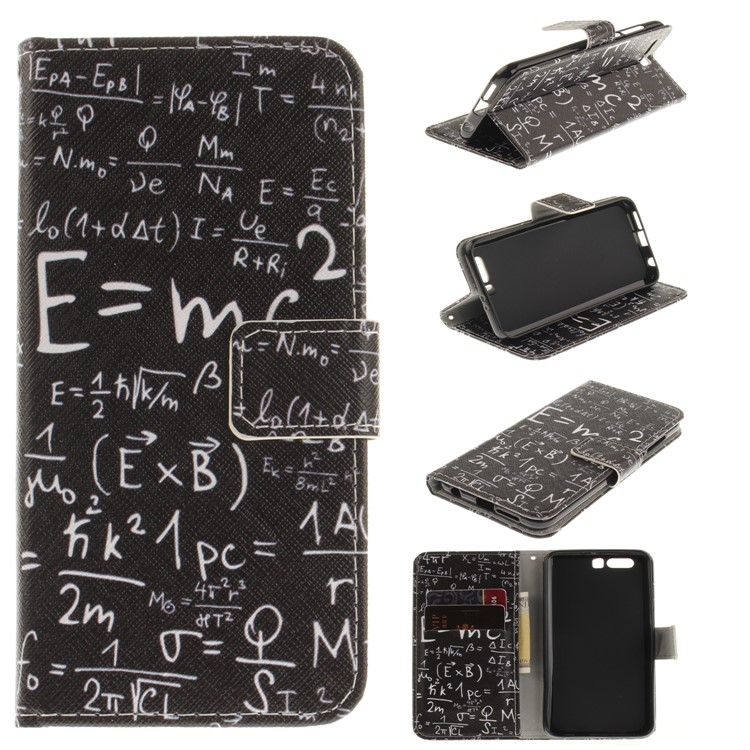 For Huawei Honor 9 Printing Pattern Wallet Folio PU Leather Phone Case Accessory - Formula-1