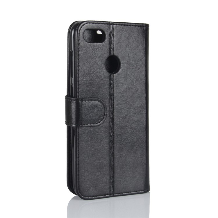 Crazy Horse Leather Stand Shell with Card Slots with Phone Slots for Huawei P9 lite mini / Enjoy 7 / Y6 Pro (2017) - Black-7