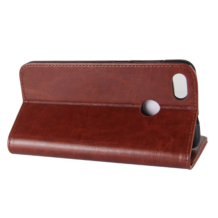 Crazy Horse Leather Stand Protective Mobile Cover Shell with Stand for Huawei P9 lite mini / Enjoy 7 / Y6 Pro (2017) - Brown-6