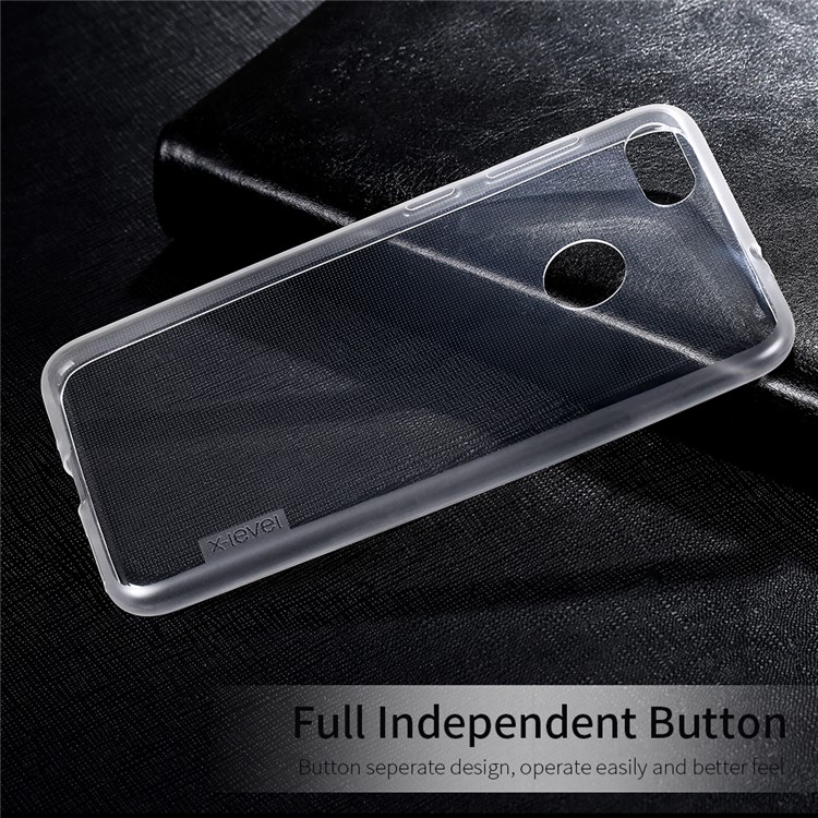 X-LEVEL Anti-slip Crystal Clear TPU Case for Huawei Y7 Prime / Enjoy 7 Plus- Transparent-4