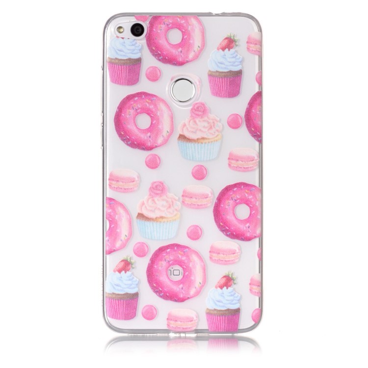 Embossment Pattern Ultra-thin Soft TPU Mobile Cover for Huawei P8 Lite (2017) / Honor 8 Lite - Dessert-2