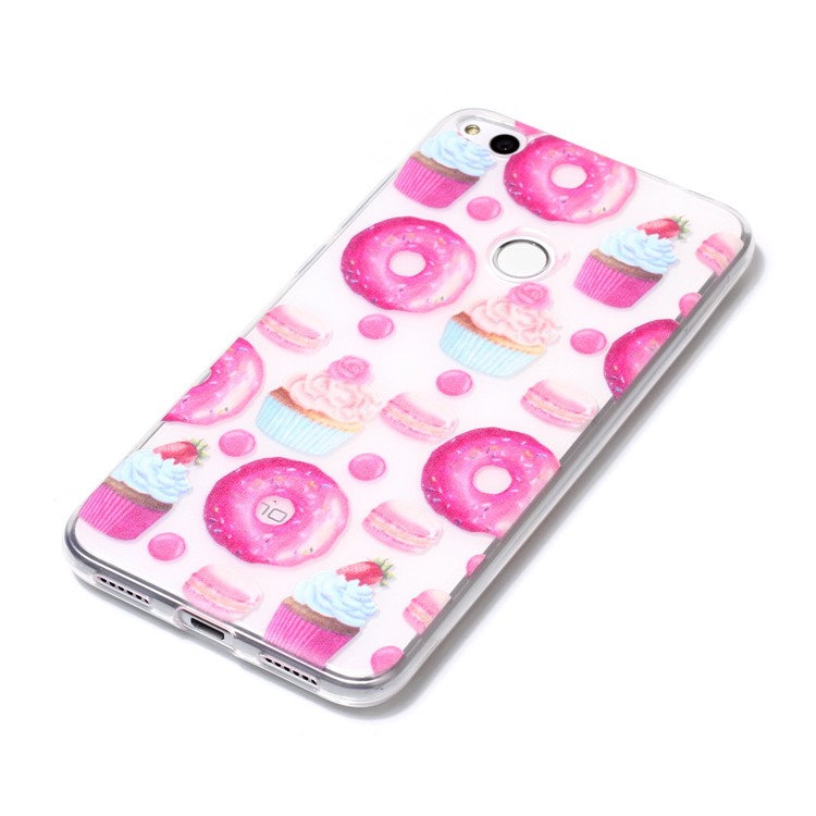 Embossment Pattern Ultra-thin Soft TPU Mobile Cover for Huawei P8 Lite (2017) / Honor 8 Lite - Dessert-3