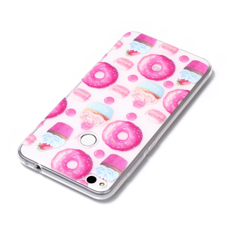 Embossment Pattern Ultra-thin Soft TPU Mobile Cover for Huawei P8 Lite (2017) / Honor 8 Lite - Dessert-4