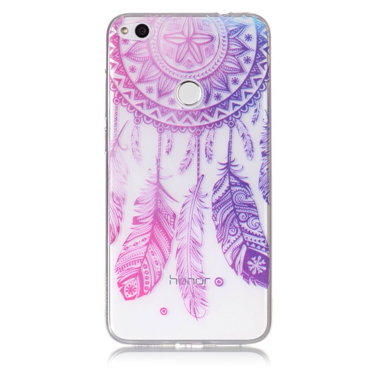 Embossing Pattern Soft TPU Protective Cover for Huawei P8 Lite (2017) / Honor 8 Lite - Feathers-2