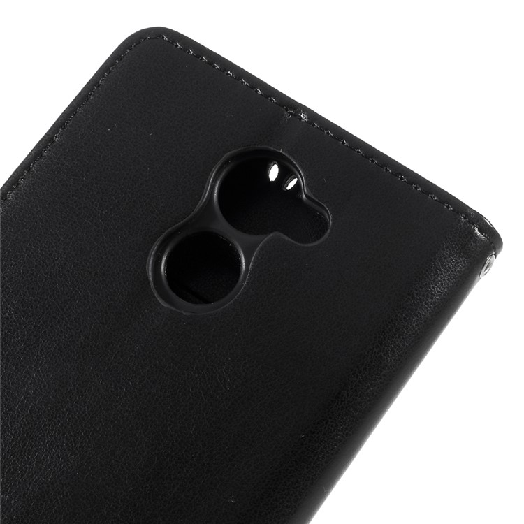 Imprint Butterfly Flower Leather Wallet Case for Huawei Y7 (2017) (Prime Version) - Black-8